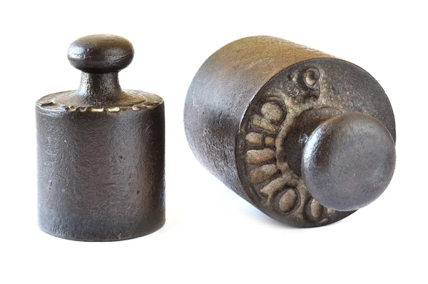 Old weights from scales 2 and 0,5 KG — Stock Photo, Image