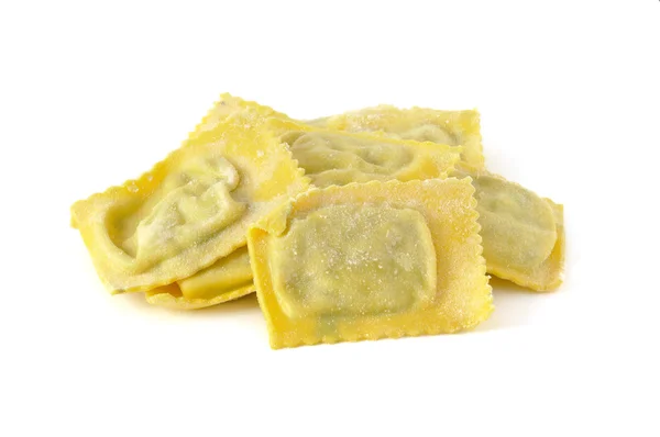 Ravioli filled with spinach and ricotta - Italian pasta — Stock Photo, Image