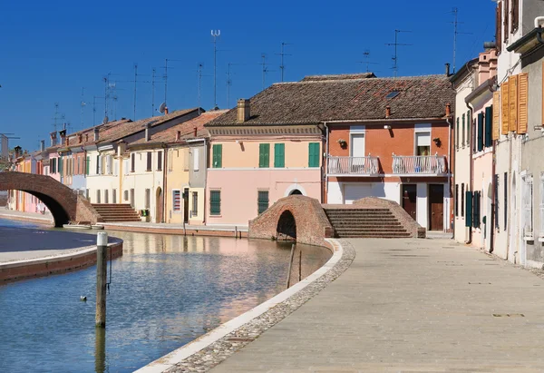 Vista de Comacchio, Ferrara, Emilia Romagna, Itália — Fotografia de Stock