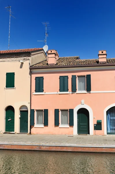 Pohled comacchio, ferrara, emilia romagna, Itálie — Stock fotografie