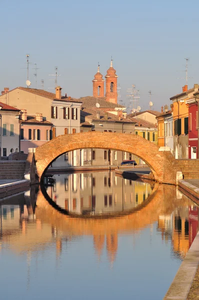 Veduta di Comacchio, Ferrara, Emilia Romagna, Italia — Foto Stock