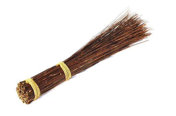 Broom on white background — Stock Photo, Image