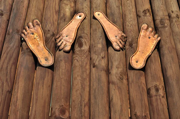 Sinais nos pés — Fotografia de Stock