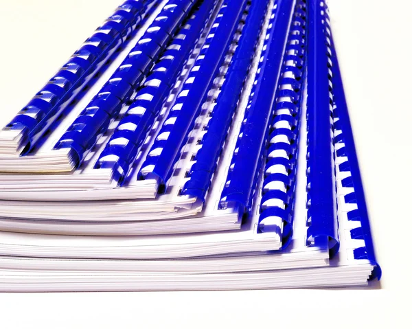 Documents bound with plastic spiral — Stock Photo, Image