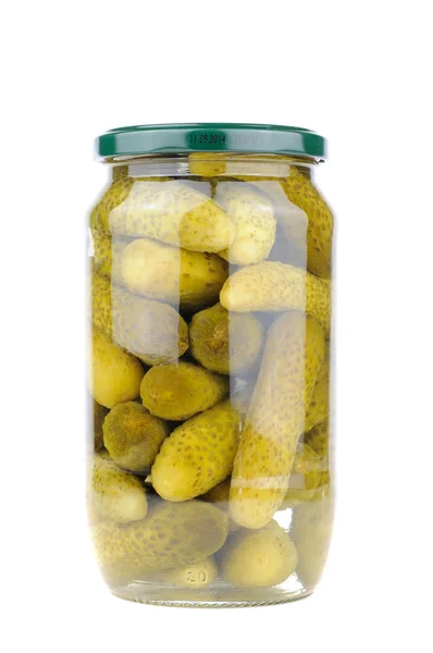 Pickled gherkins, white background — Stock Photo, Image