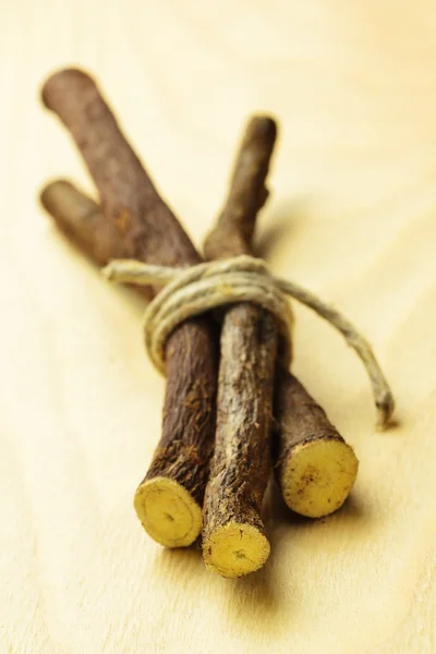 Licorice roots, selective focus — Stock Photo, Image