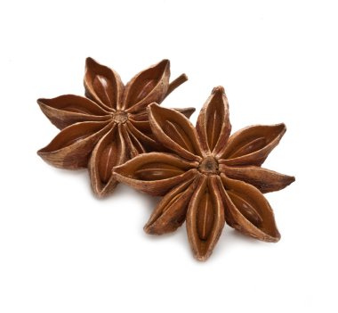 Beyaz arka plan üzerinde izole yıldız anason