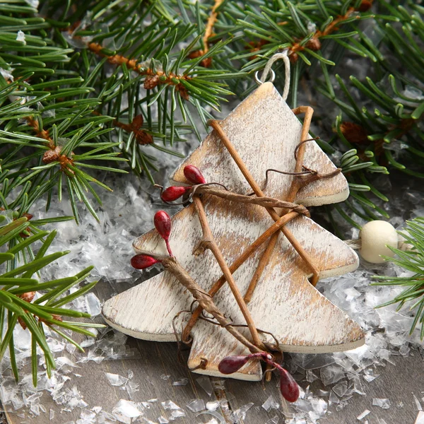 Vánoční složení s vánoční stromeček — Stock fotografie