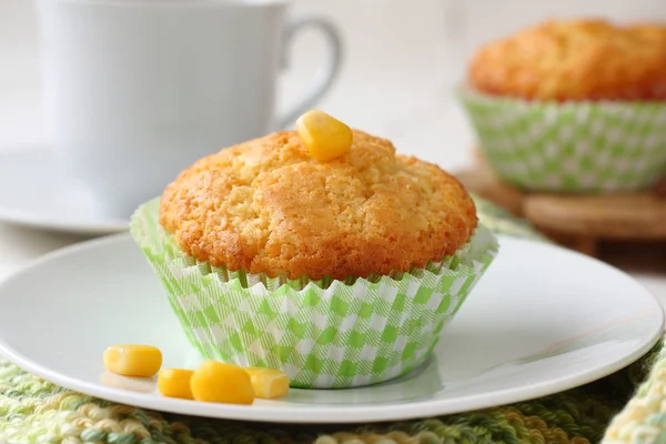 Domácí bezlepková muffins z kukuřičné mouky — Stock fotografie