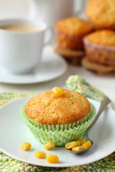 Homemade gluten-free muffins from corn flour — Stock Photo, Image