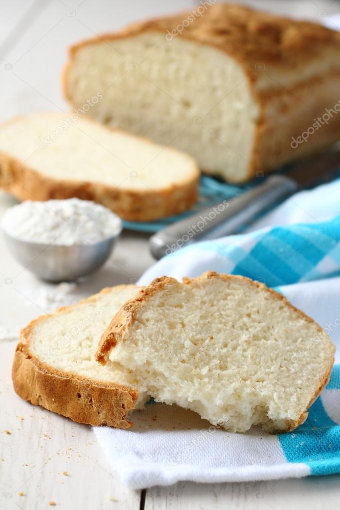 Slices of homemade gluten free bread