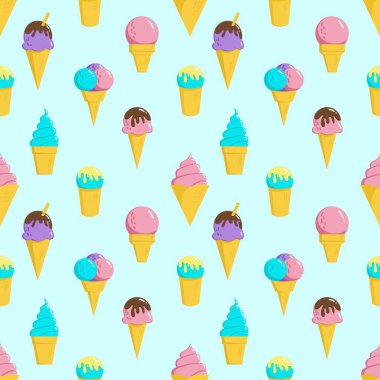 Lezzetli dondurmalarla kusursuz desen.