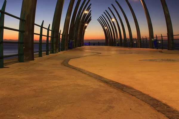Umhlanga pier gündoğumu — Stok fotoğraf