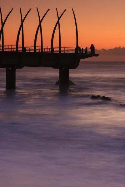 Zonsopgang pier — Stockfoto