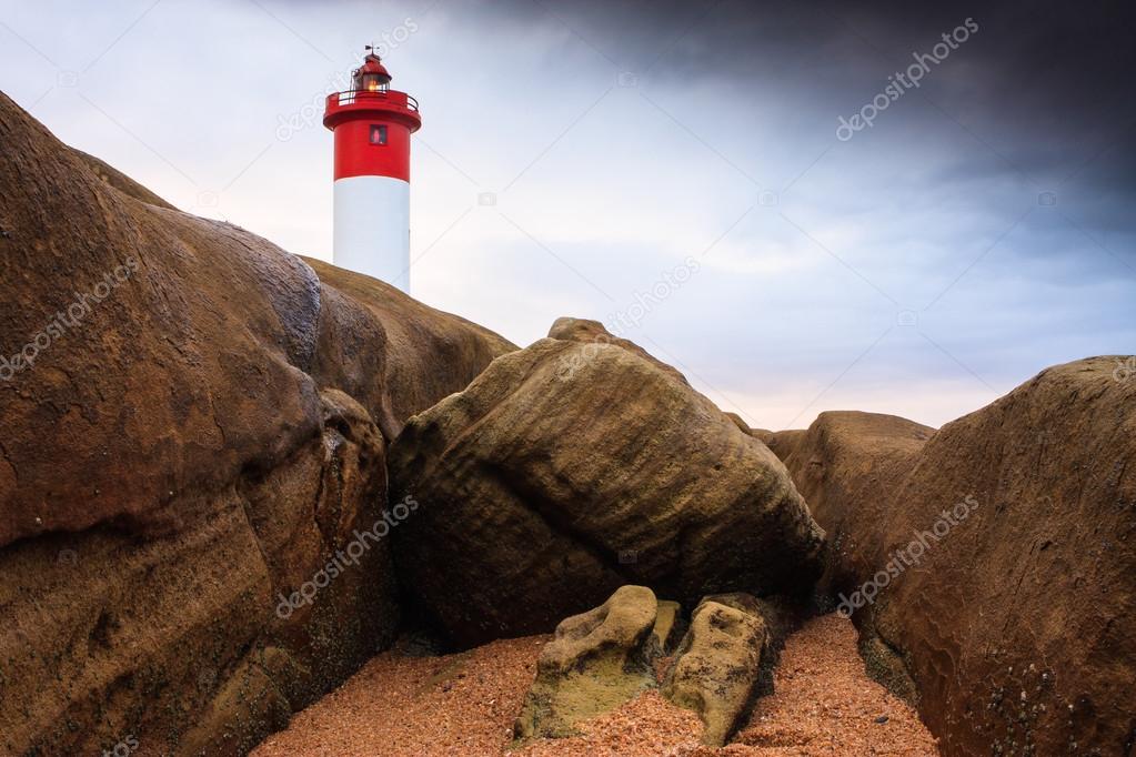 Lighthouse on Rocks
