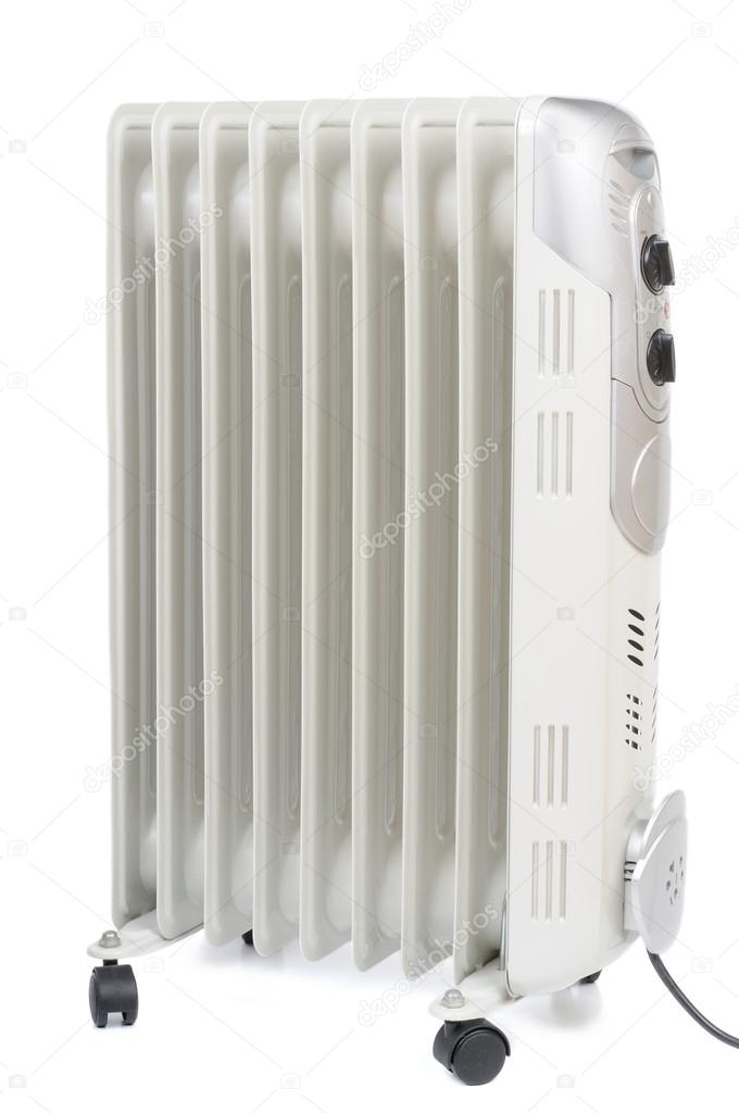 Electric heater isolated on white