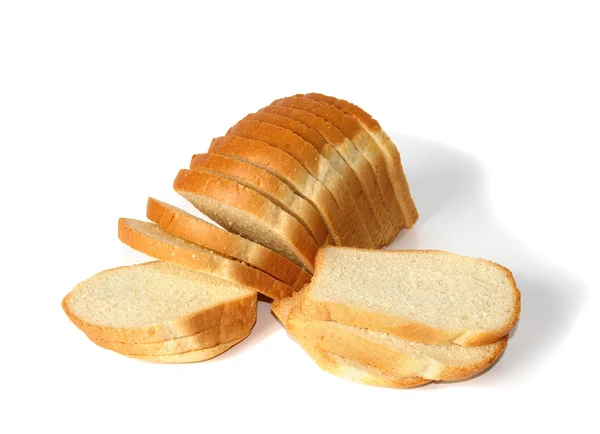 Sliced loaf of white bread — Stock Photo, Image
