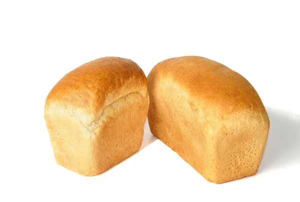 Two loaves on white — Stock Photo, Image