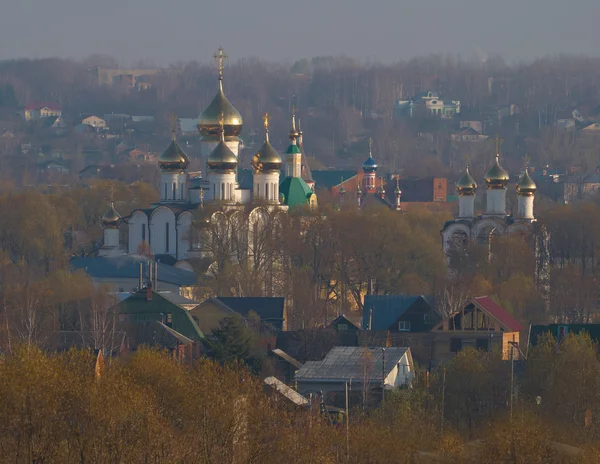Wazig zicht op oude Russische stad — Stockfoto
