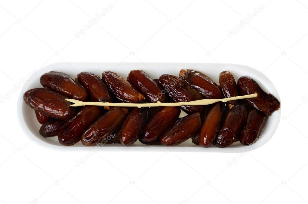 Freash dates on the plastic tray