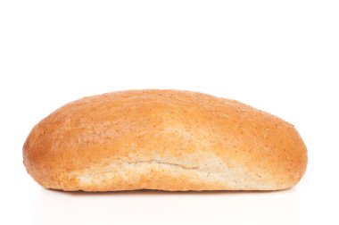 ile üzerine beyaz izole kepekli ekmek