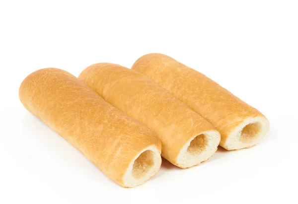 Three hot dog rolls — Stock Photo, Image