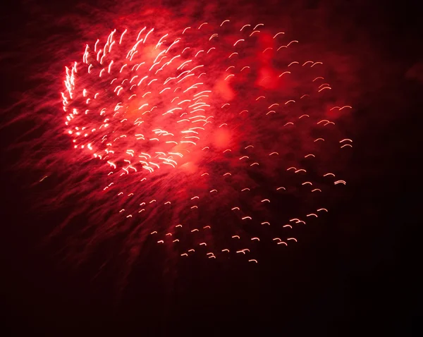 Red fireworks — Stock Photo, Image