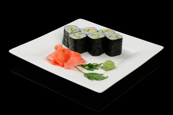 Rolls with cucumber — Stock Photo, Image