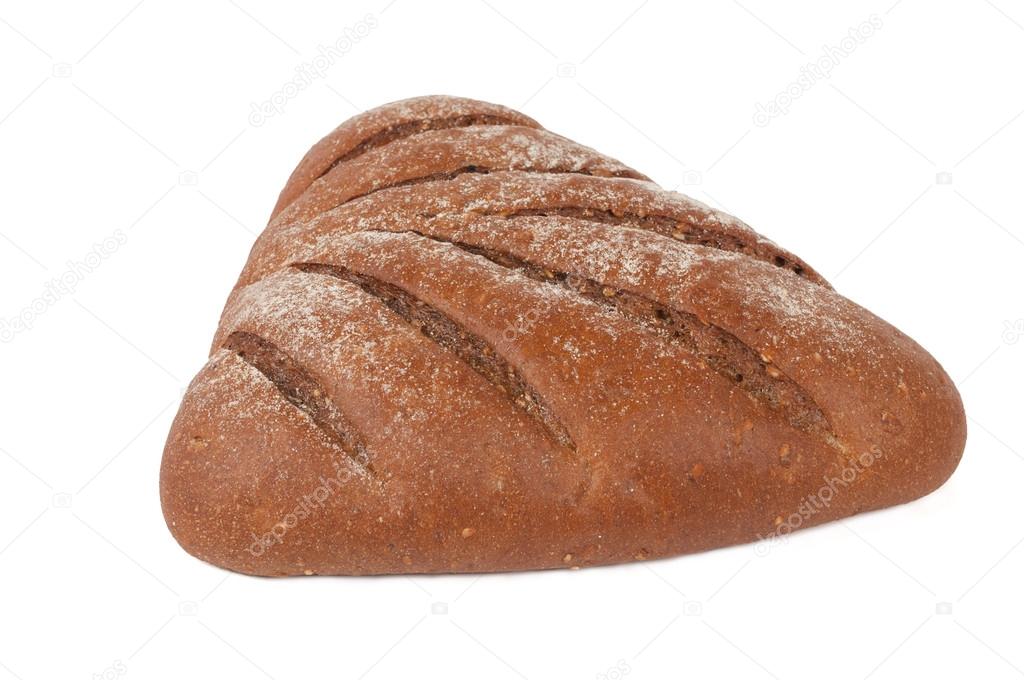 Triangle loaf of rye bread