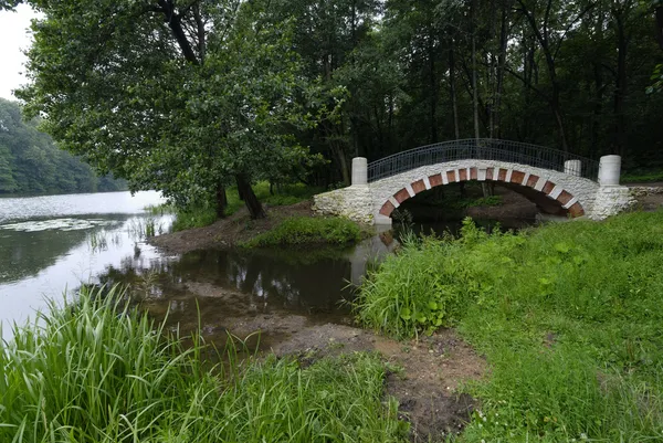 Puente blanco en el parque —  Fotos de Stock