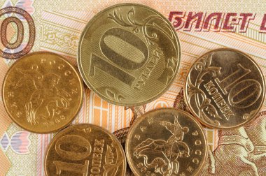 Russian rubles and kopecks clipart