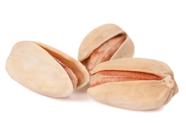 Close-up of three pistachios — Stock Photo, Image