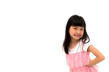 スリム ブルネット白い背景で隔離のヨガの練習!