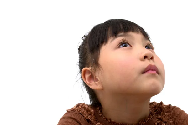 Beautiful asian girl thinking — Stock Photo, Image