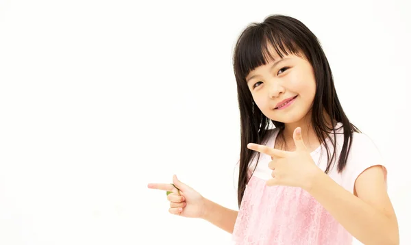 Cute Girl In Pointing — Stock Photo, Image