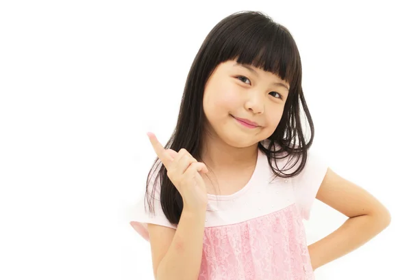 Cute Girl In Pointing — Stock Photo, Image