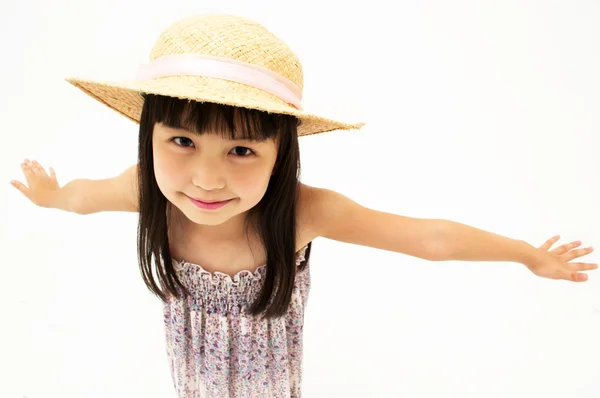 Μικρό κορίτσι streching — Φωτογραφία Αρχείου