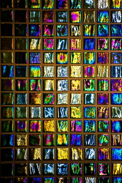 ガラスの壁に色の光 — ストック写真