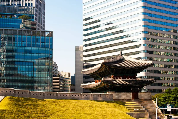 Poort Sungnyemun Namdaemun Seoul Korea Rechtenvrije Stockafbeeldingen