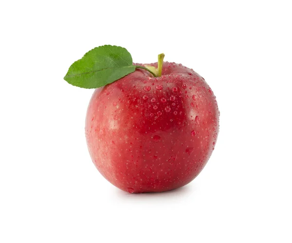 Apple with a green leaf — Stock Photo, Image