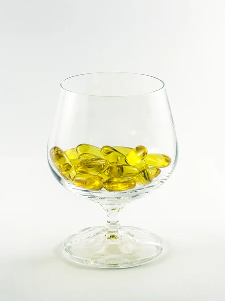 Tabletten in een glas — Stockfoto