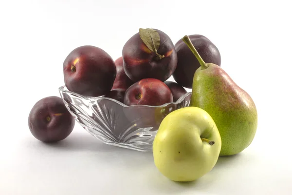 Pêra, maçã e pêssego — Fotografia de Stock
