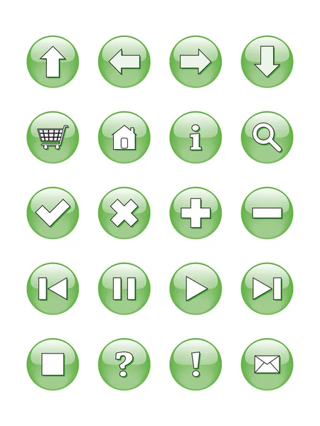 Web buttons icons, signs — Stock Vector
