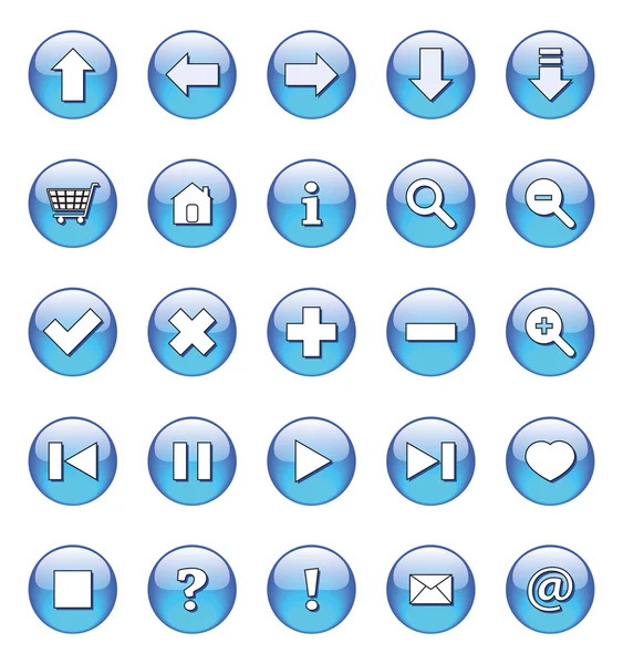 Web buttons icons, signs, vector — Stock Vector