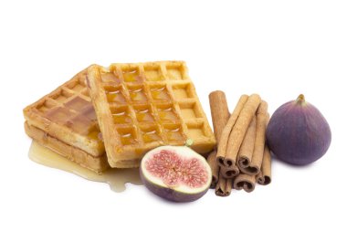 waffle, incir, tarçın