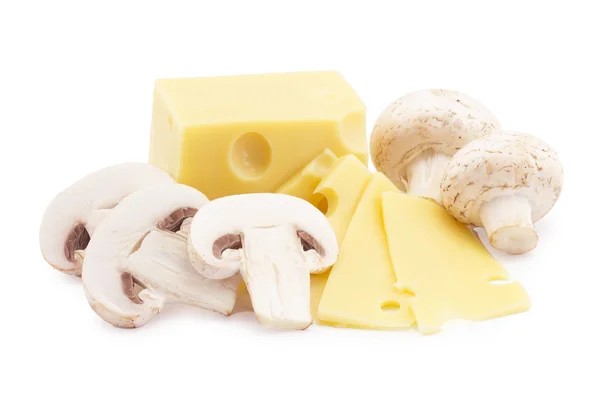 Fungo Champignon e formaggio — Foto Stock