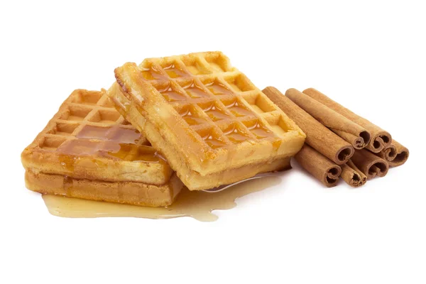 Waffles, canela — Fotografia de Stock