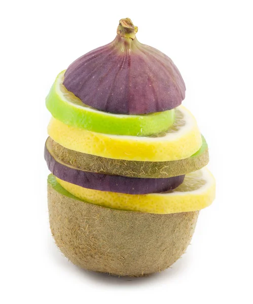 Kiwi, lemon, fig — Stock Photo, Image