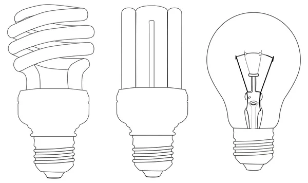 Serie di lampade — Vettoriale Stock