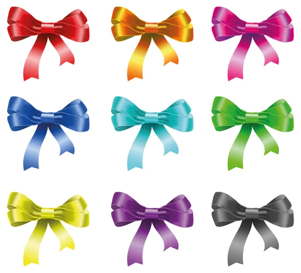 Set of bows — Stock Vector